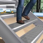 Treppenstufen aus treckmetall