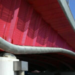 Streckmetall Architektur Brücke Polcevera River MTC E160 Seitenansicht Farbkonzept