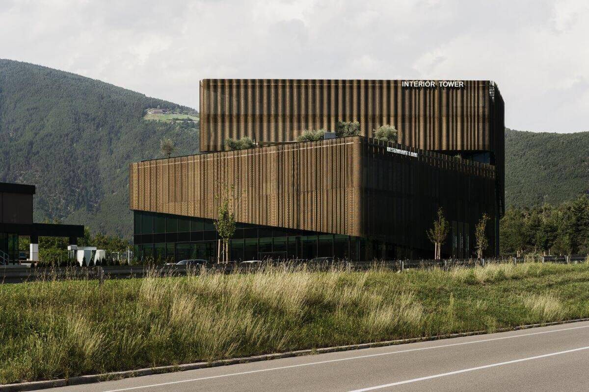 Streckmetall Architektur 3D Design Masche gewellt Interior Tower MTC 3D LS29 Gesamtansicht