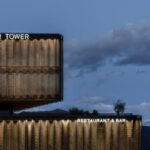 Streckmetall Architektur 3D Design Masche gewellt Interior Tower MTC 3D LS29 Nachtansicht